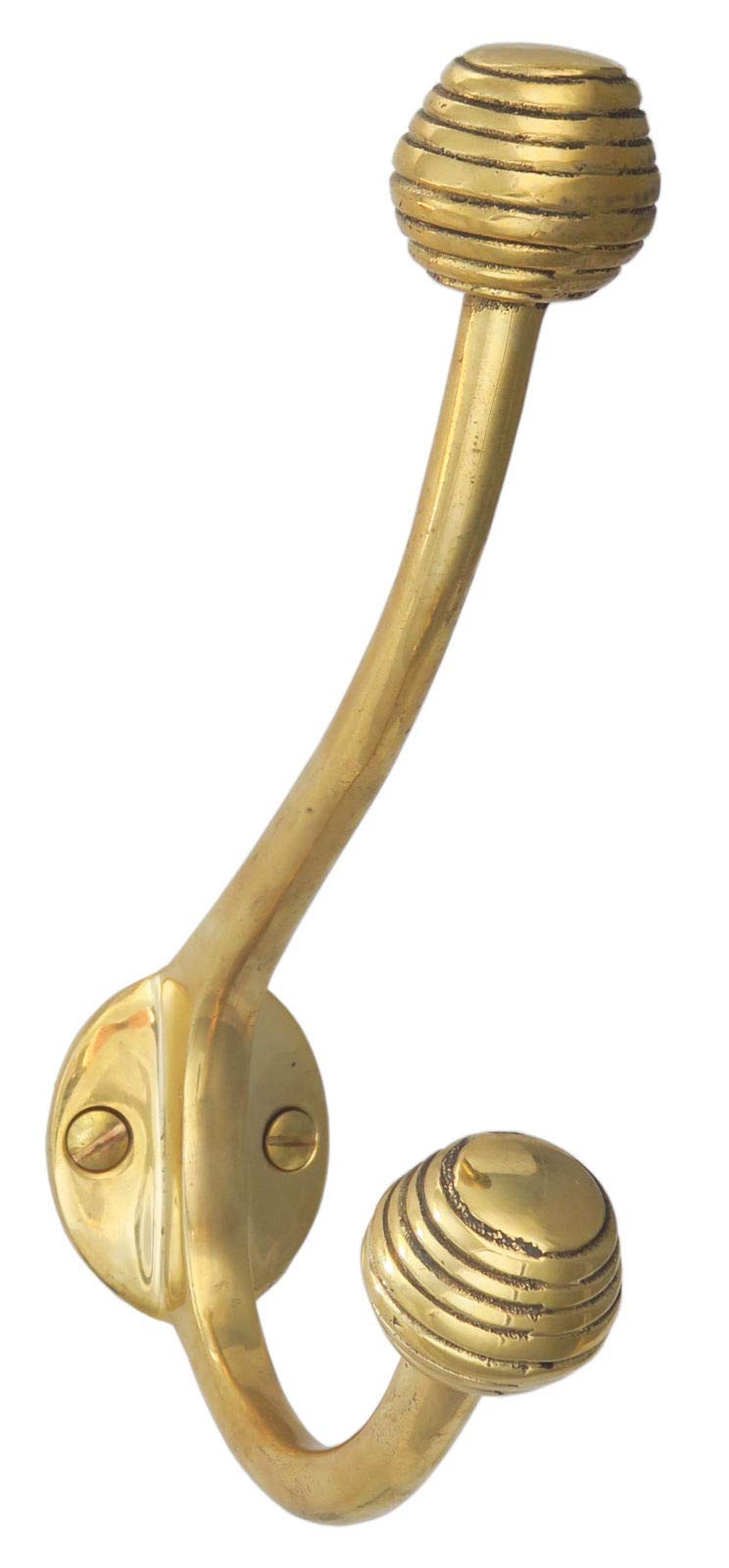 Castelion Gold Castelion® Brass Beehive Hat And Coak Hook | Victorian Hat And Coat Hook | Screws Included | Brass Hardware Perfect For Modern Or Traditional Homes | 15Cm / 6Inch