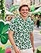 Men's St. Patrick's Day Shirt Irish Green Shamrock Clover Short Sleeve Button Up Golf Polo, Green Shamrock, X-Large
