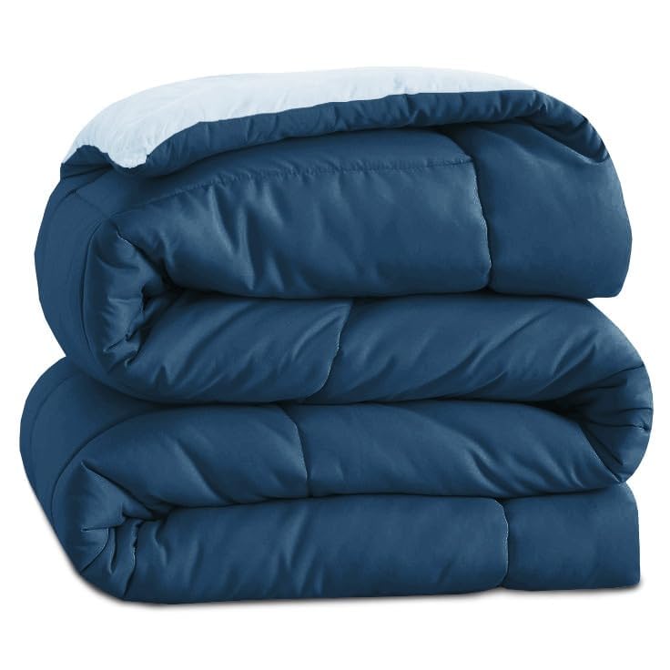 Image of VAS COLLECTIONS Summer Razai /AC Comforter 220 GSM - Double Bed (90 x 86 Inches / 220 x 228 cm), Super Soft & Fluffy, Lightweight All Season Microfiber Comforter - Aqua & Teal