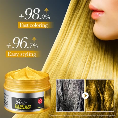 Cera para Cabello Mufeng Color Dorado 1 Unidad miniatura 6