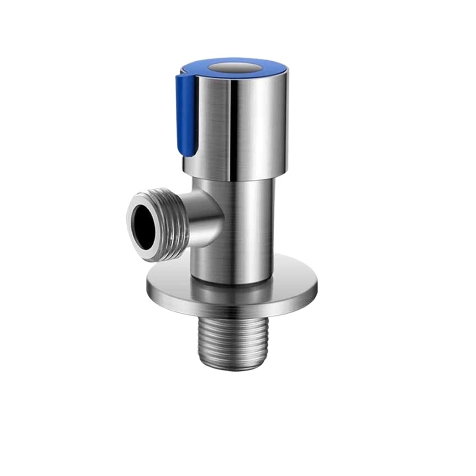 Bvhisehp Style 1 Blue 304 Stainless Steel Angle Stop Valve G1/2 Thread Hot Cold Water Shut Off Valve Household Plumbing Fitting For Bathroom Kitchen Sink Basin(Style 1 Blue)