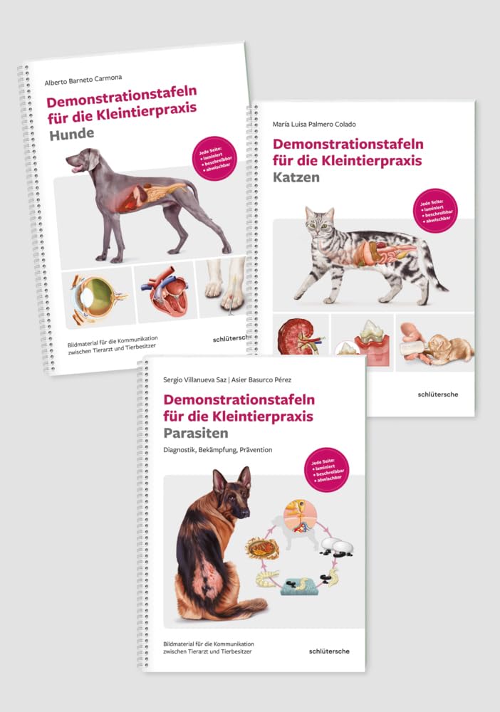 Demonstrationstafeln für die Kleintierpraxis Hund, Katze und Parasiten 3 Bde. im SET: Bildmaterial für die Kommunikation zwischen Tierarzt und Tierbesitzer