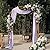 7FT Wooden Garden Arbor - Dark Brown Wedding Arch with Trellis, Outdoor Pergola for Climbing Plants, Ceremony Backdrop for Party & Garden Decor