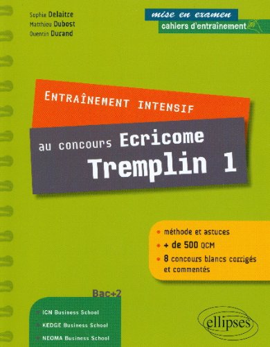 Télécharger Cahiers d'Entraînement Intensif au Concours Ecricome Tremplin 1 Livre PDF Gratuit