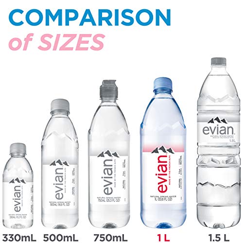 Evian Natural Spring Water, Naturally Filtered Spring Water, Naturally Filtered Spring Water In Large Bottles, 33.8 Fl Oz (Pack Of 6) #TOP3