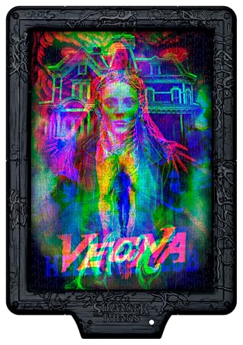 Clementoni Stranger Things Metamorphic Art with LED Light: 520-Piece puzzle, Colour-Changing Scene Featuring Vecna - Image 2