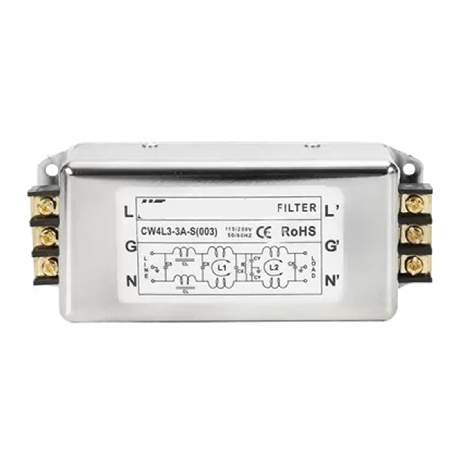 Filtre alimentation monophasé 220V CW4L3-S anti-interférence - 2
