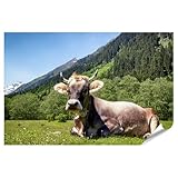 Photo Gallery islandburner poster xxl con immagine di mucca sul pascolo alpino, prima del paesaggio di montagna, immagini di alta qualità, 130 x 90 cm Photo Gallery islandburner poster xxl con immagine di mucca sul pascolo alpino, prima del paesaggio di montagna, immagini di alta qualità, 130 x 90 cm