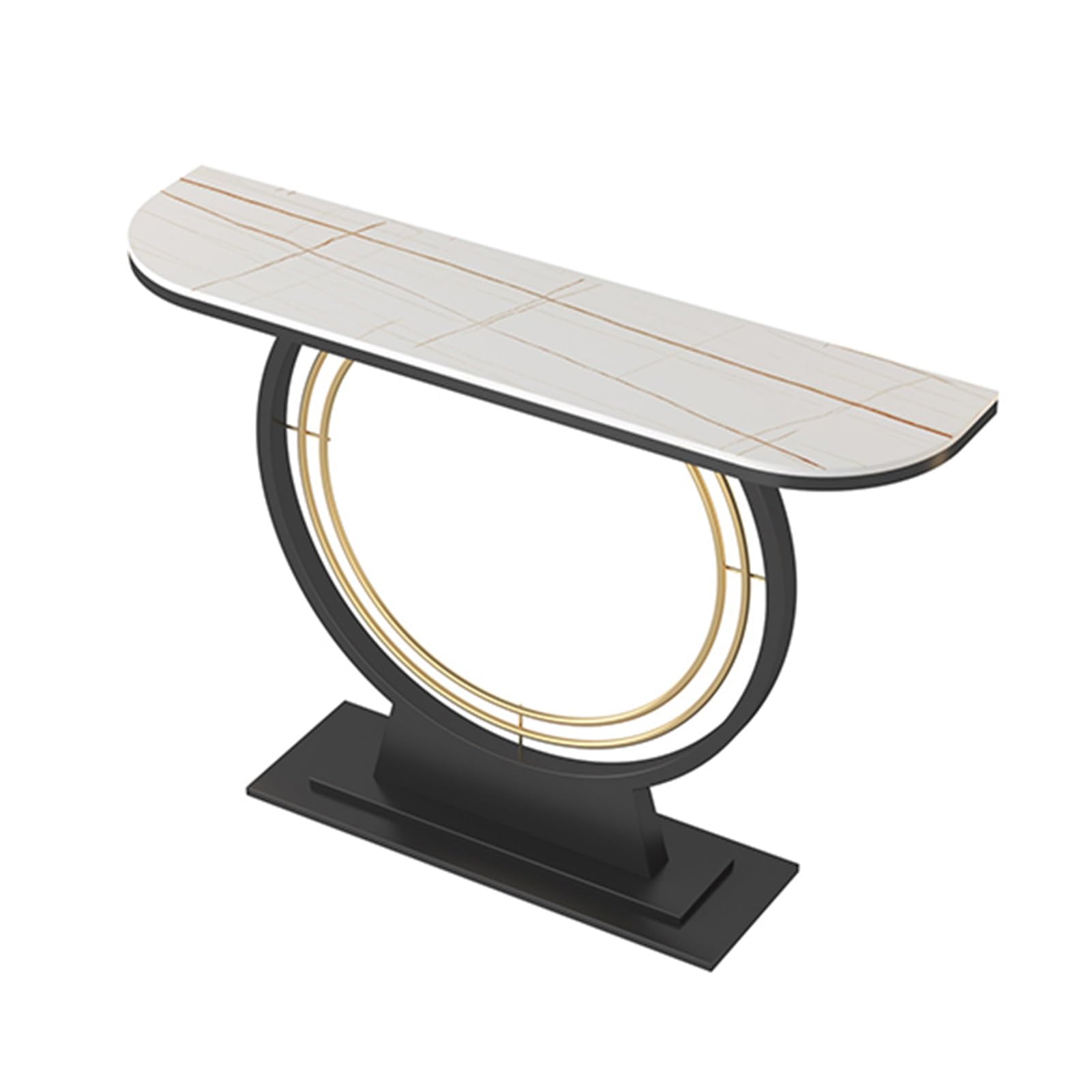 Consolle per Ingresso, tavolino Stretto in Marmo, tavolini d'appoggio, tavolini d'appoggio rustici con Ripiani portaoggetti, per Ingresso, corridoio, Soggiorno (Bianco, 100 cm/39,4 Pollici)