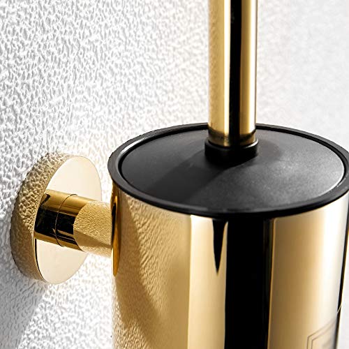 d Set scopino per WC in Acciaio Inossidabile - Strumento per la Pulizia del Bagno con Supporto, Elegante scopino per WC per bagni e Facile da Pulire