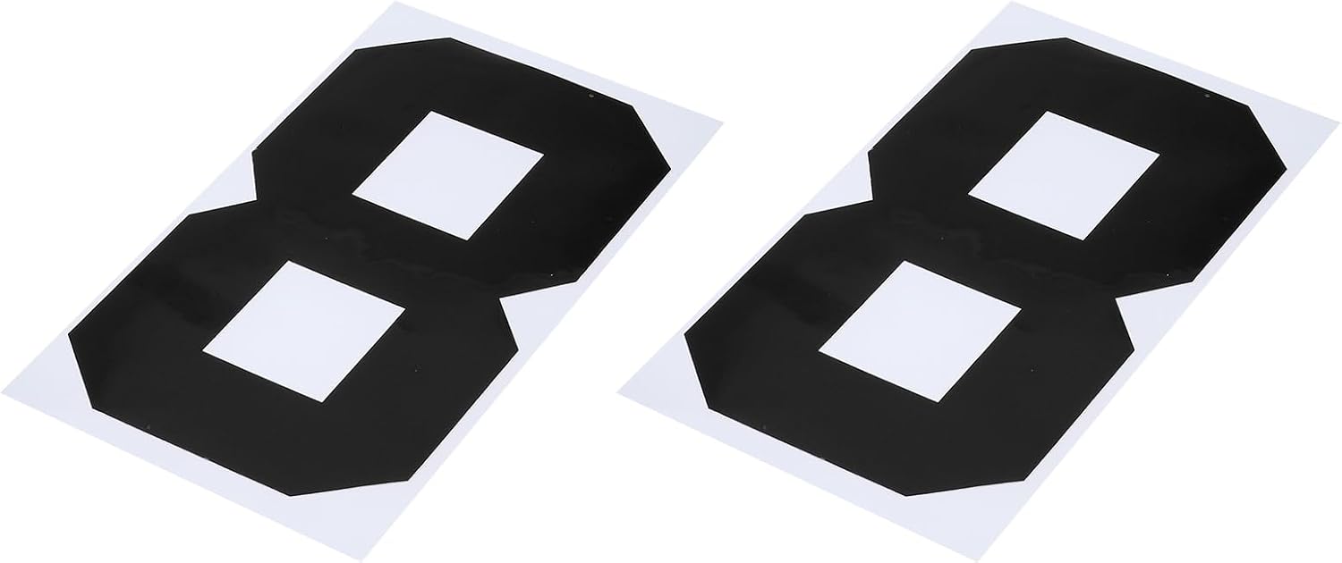 MECCANIXITY 2 Pcs Iron on Numbers, 8 Inch T Shirt Heat Transfer 8 Number Patches Iron on Numbers for Jersey Clothing Team Uniform Sports T Shirt Football Basketball Baseball (Black)