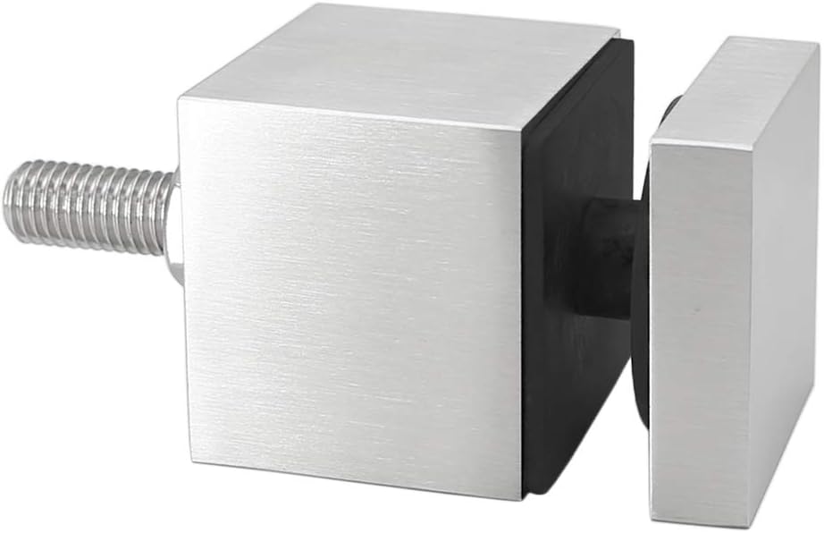 Stainless Steel 316 Grade 2" x 2" Heavy Duty Standoff 1-3/4" Projection for 1/2" ~ 3/4" Glass Railing w/Concrete Screw