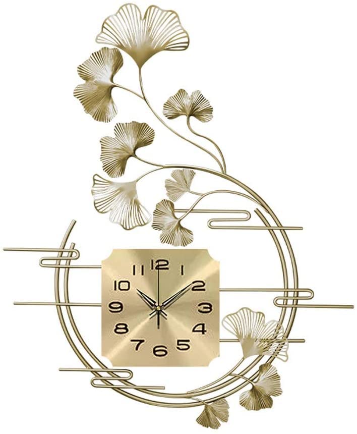 Horloge murale silencieuse en fer forgé pour embellir un mur vide