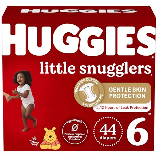 Image of Huggies Size 6 Diapers, Little Snugglers Baby Diapers Size 6 (35+ lbs), 44ct
