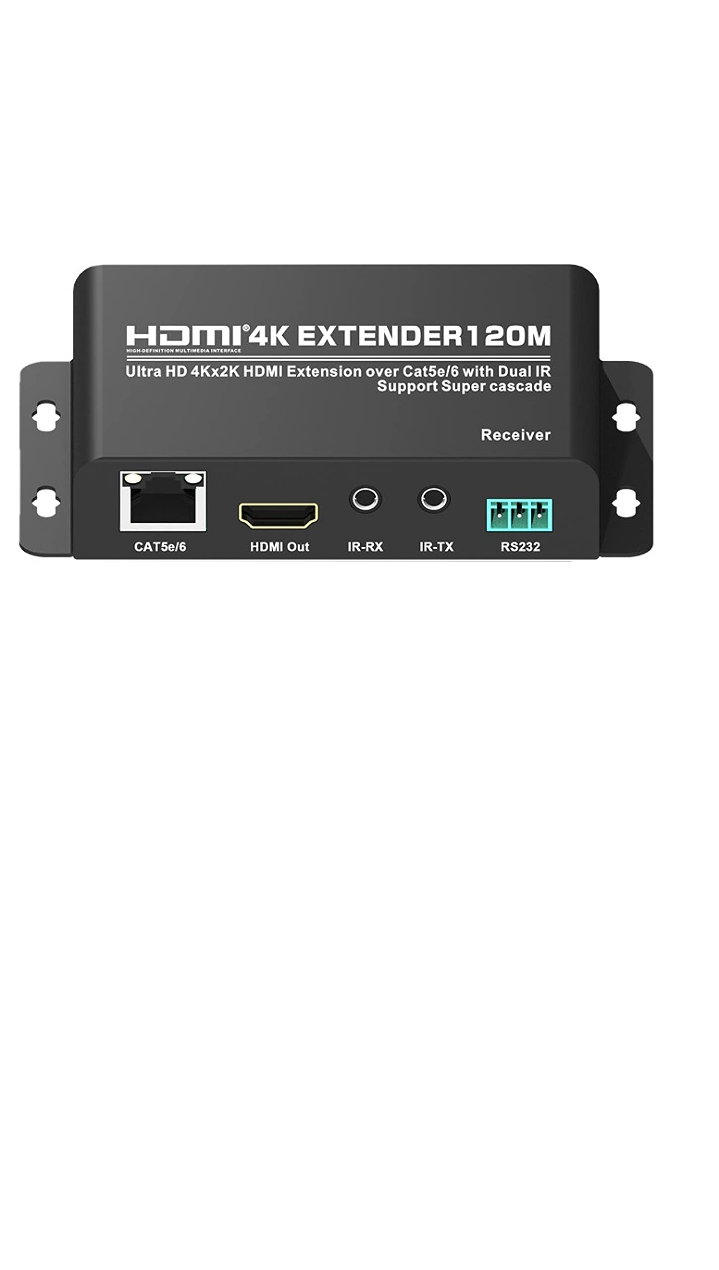 Sheng Jie Przedłużacz HDMI 4K Over IP zestaw 1 do wielu lub ponad pojedynczy kabel Cat5e/Cat6/Cat7 z pilotem zdalnego sterowania na podczerwień - do 120 m