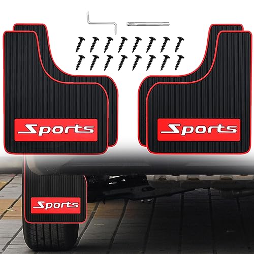 4 pcs Car Mud Flaps Universal Rubber Mudguard - Soft Material Automotive Fender - Splash Guards Rubber mud Guard Universal Pickup SUV - No Collision Universal 27cm23cm0.5cm
