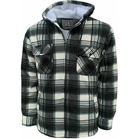 Men's Quilted Padded Lumberjack Flannel Jacket Cover