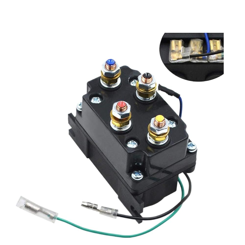 Relé de arranque de 12 V 500 A compatible con modelos Badland Winch 68146 68145 68144 y modelos Keeper Winch KT2500 KT3000 KT2500C KT3000C KT2000 KT4000C