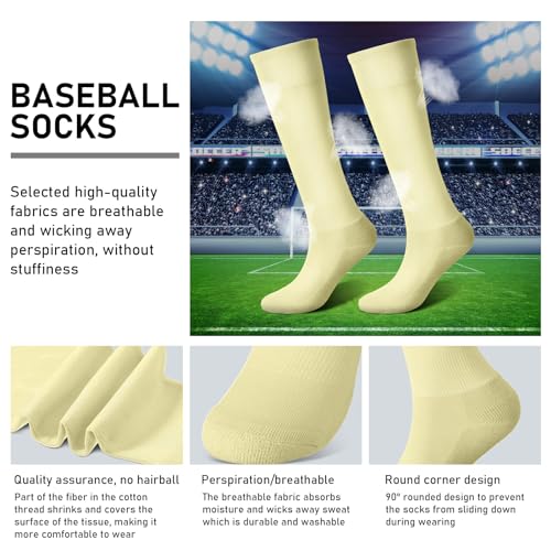 Image of Zhanmai Baseball Belt and Socks Combo, Adjustable Elastic Belt and Softball Socks, Multiple Sizes for Youth Boys Girls, Adult