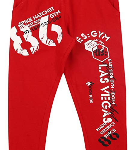 Image of KYDA KIDS Unisex Regular Fit Track pants(Pack of 2)