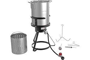 Turkey Fryer Loco: Elevate Your Outdoor Frying with GasOne's B-5155-RED 30 Qt Set!