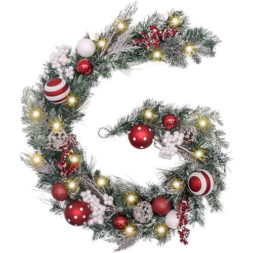 Rattan-Weihnachtskugeln mit Weihnachtskugeln,...