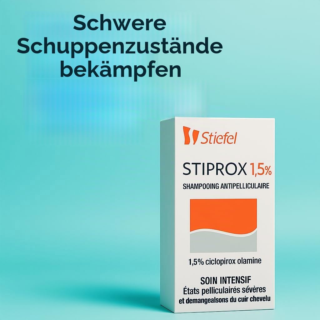 Stiproxal Anti-Schuppen-Shampoo, 1,5% Intensivpflege, entfernt effektiv Schuppen und beruhigt Juckreiz der Kopfhaut, 3 x 100 ml