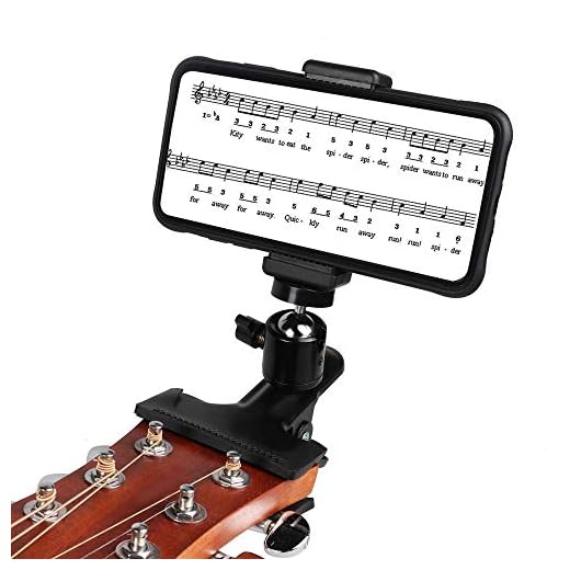 Mr.Power Guitar Bass Head Phone Holder Live Broadcast Bracket Clip for iPhone Samsung Smart Phones (Guitar Head Phone Holder)