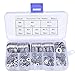 Price comparison product image 304 Stainless Steel Flat Washers Set 360pcs 8 Sizes(M2 M2.5 M3 M4 M5 M6 M8 M10) Ring Gaskets Plain Washer Kit Screw Fastener Hardware Assortment Accessories