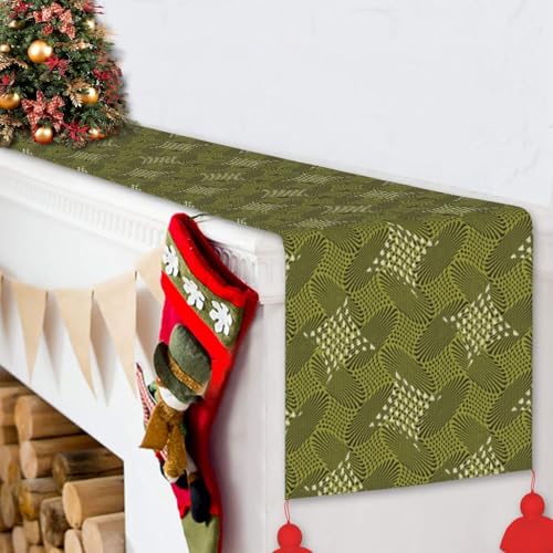 Chemin de table de Noël rétro lavable pour simplifier votre réveillon