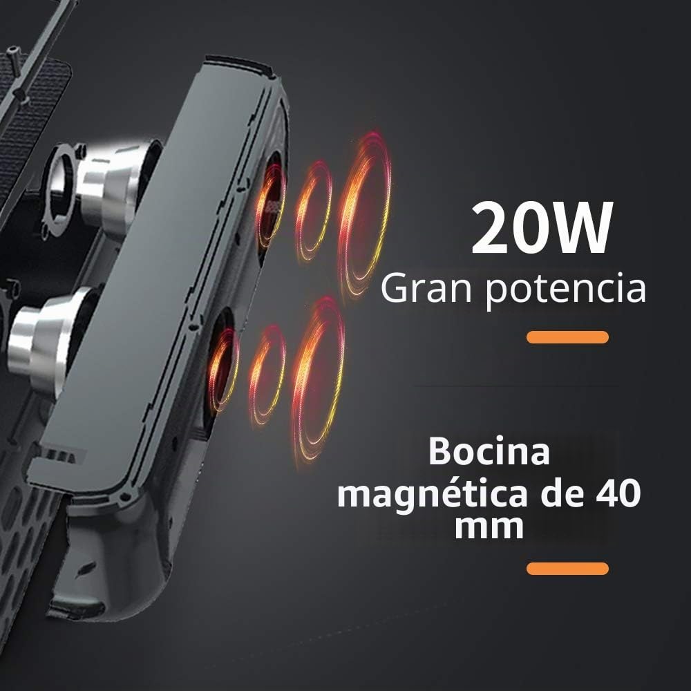 CYBORIS Altavoz Solar Bluetooth, 30 Horas Playtime Actualizado 20W Alta Fidelidad Inalámbrico Bluetooth Portátil 5.0 Altavoz Estéreo Solar Powered a Prueba de Golpes e Impermeable (Negro)
