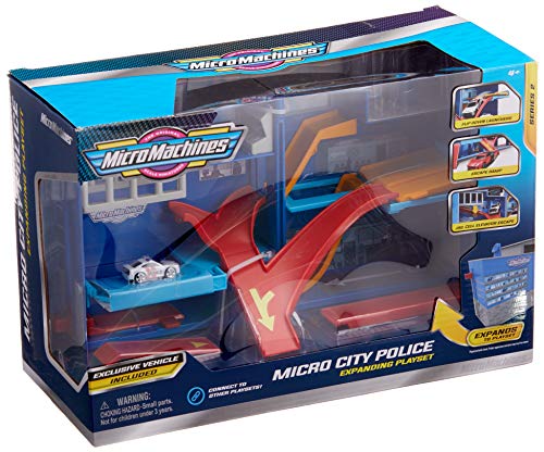 Micro Machines Micro City Police Expandable Playset - Features 1 Exclusive Mini-Vehicle - Collectible Themed Toy Cars – Tiny Vehicles, Huge World – Collect Them All - Thumbnail 7