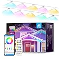 Digivifext Permanent Outdoor RGB Light String, 50ft 30LED Smart Eaves Light with Application/Remote Control, IP67 Waterproof, Suitable for Holiday, Christmas, and Daily Lighting