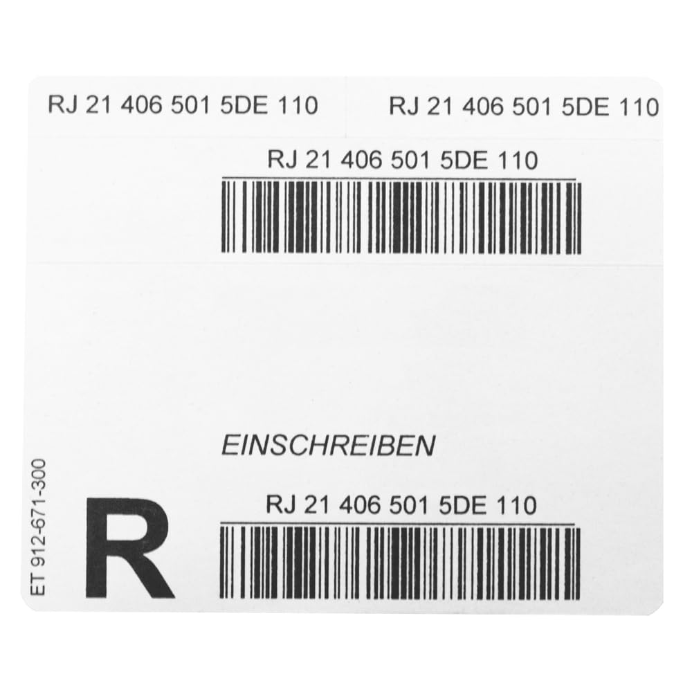 Post Einschreiben Label National Rolle mit 500 Stück