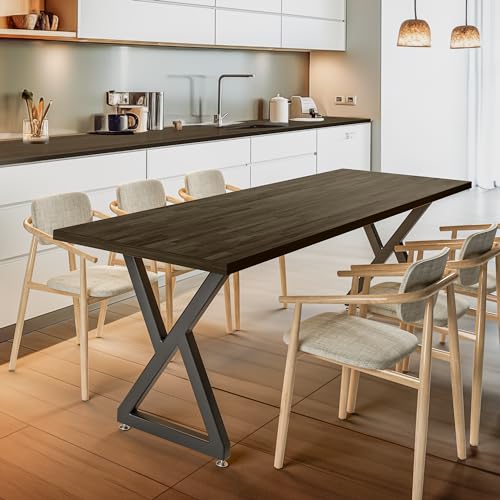 Bme Hevea Solid Wood Butcher Block Countertop in Walnut, Walnut Butcher Block Table Top with UV Finish for DIY Washer Dryer/Island/Kitchen Countertop, 5ft L x 36"W, 1.5in Thick - Image 6