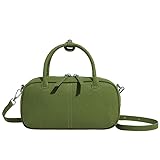 PUレザー レトロ ショルダーバッグ 無地 つや消し スモール スクエアバッグ 大容量 万能 スリングバッグ 旅行 ショッピング ハンドバッグ, グリーン, 260.00x70.00x120.00mm