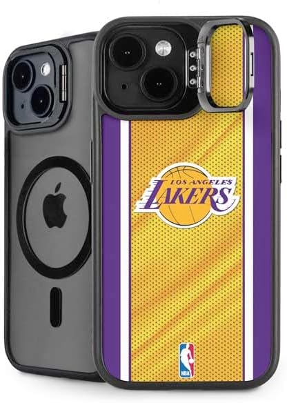 Skinit Kickstand Phone Case Compatible with iPhone 14 - Officially Licensed NBA Los Angeles Lakers Dark Rust Design