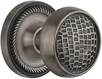 Vista 6 de Nostalgic Roseta de cuerda de almacén con perilla Craftsman, paso - 2.75 pulgadas, bronce aceitado