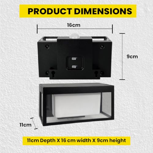 Image of XERGY Glass, Plastic Modern Black Outdoor Solar Wall Light with Motion Sensor, Wall Lanterns Lighting Waterproof for Driveway, Balcony Terrace, Yard