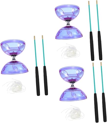 ibasenice 3 Sets Diábolo Chino Yoyo Juguete Yoyo Teniendo Responsive Kid Juguetes Yoyo Profesional Chino Dedo Insensible Yoyo Chino Yoyo Triple