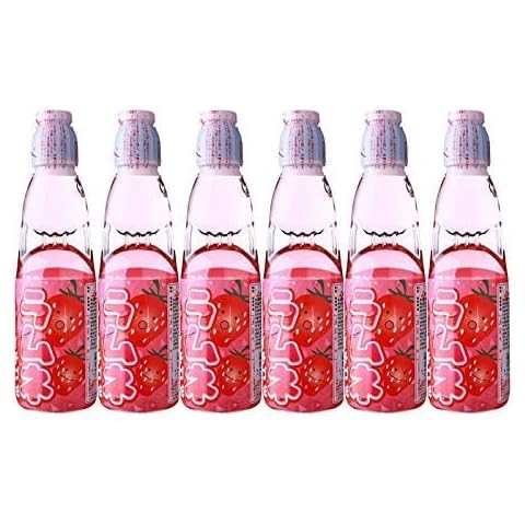 Hatakosen Ramune Soda - Strawberry Flavour 200ml (6 Bottles) Cover