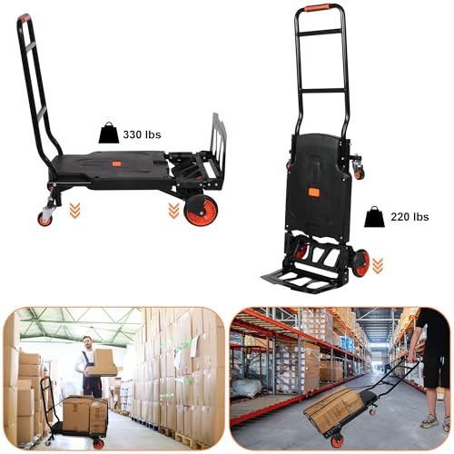 Carretilla plegable multifuncional con capacidad 150 kg miniatura 6