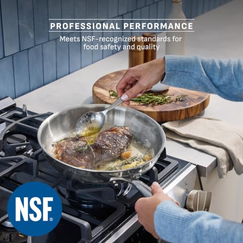 Image of T-fal Pro Tri-Ply Stainless Steel, 12 Piece Pots and Pans Set