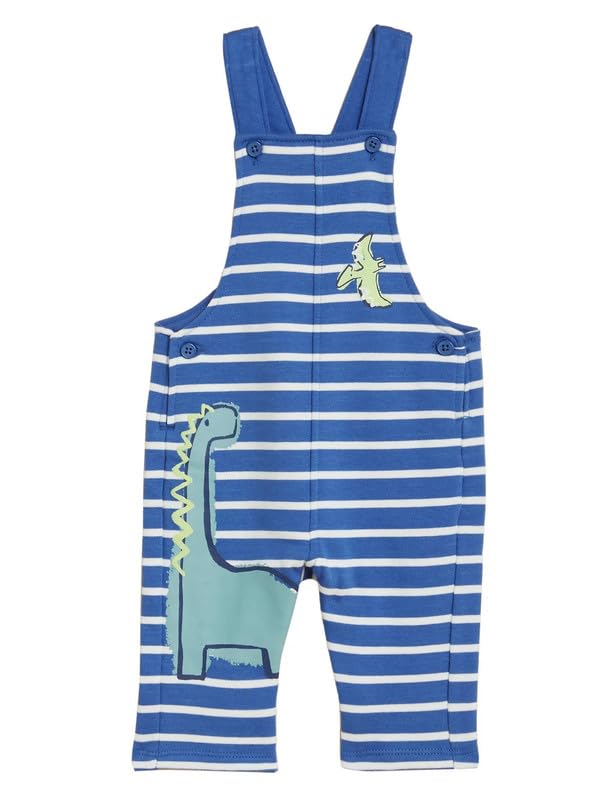 marks & spencer Cotton Rich Dinosaur Dungarees (0-3 Yrs)-picture-51