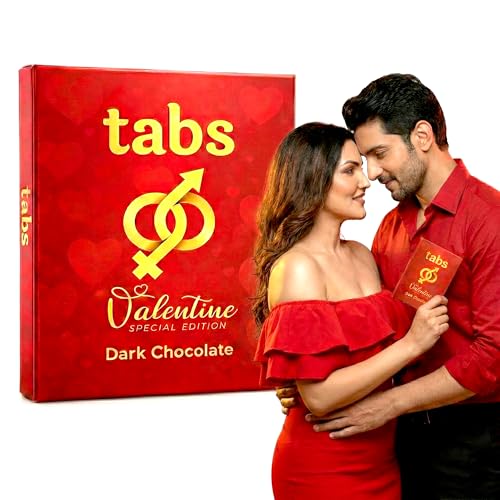 Image of Tabs Premium Dark Chocolate Kit | For Men & Women | For Couples | Gourmet Bars | Gifting & Special Moments | 1 Chocolates (20 Gram) | Anniversary, Valentine, Wedding & Birthday Gift Set