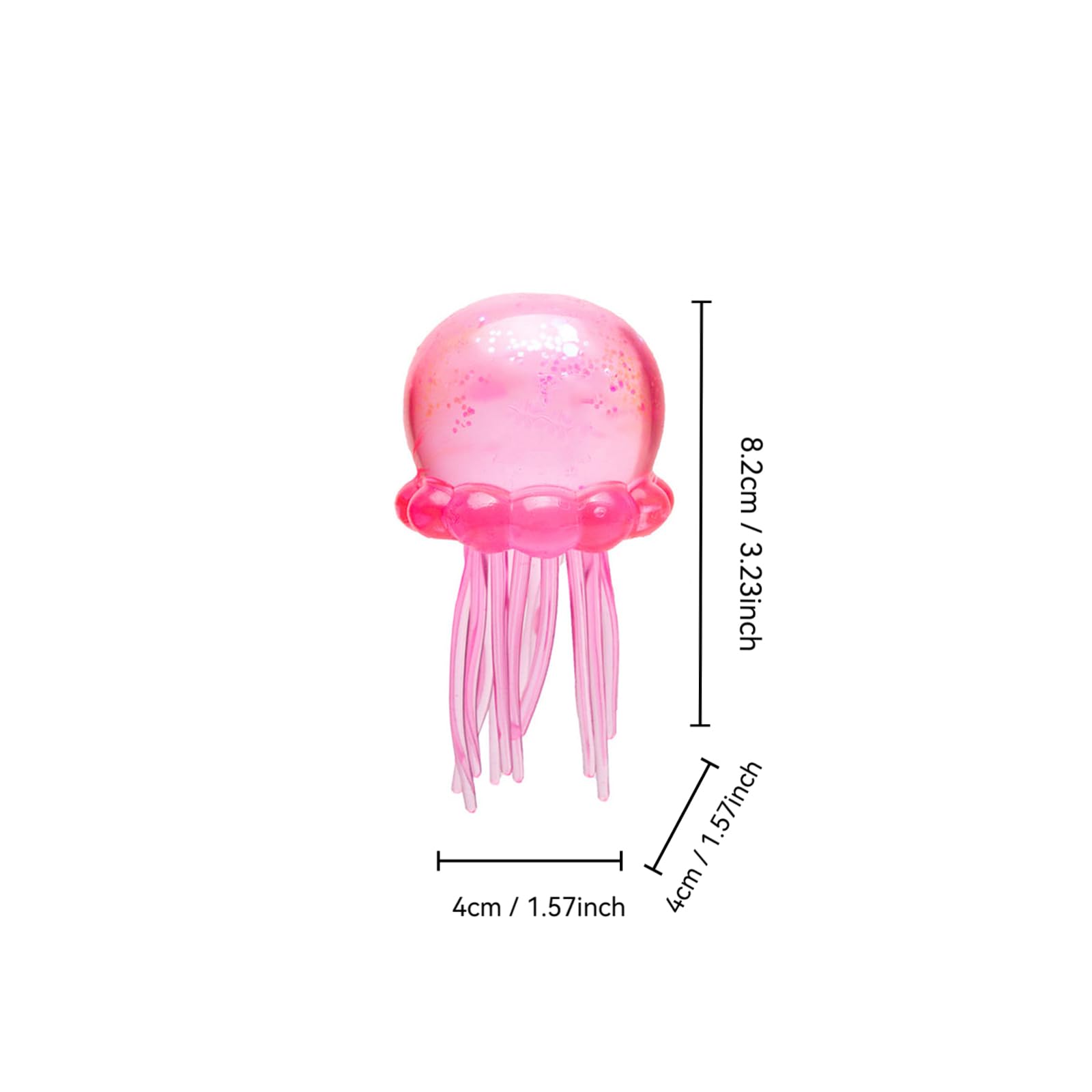 Nee doh Glitter Jellyfish Squishy Toy, Stress Relief Fidget Toy for Adults, Soft TPR Sensory Toy with Wiggly Tentacles, Portable Anxiety Relief Squeeze Ball for Office, School & Travel (Blue) - 2
