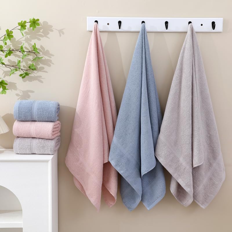 Toalla suave de alta absorción en set de 4 piezas gris para hogar 2