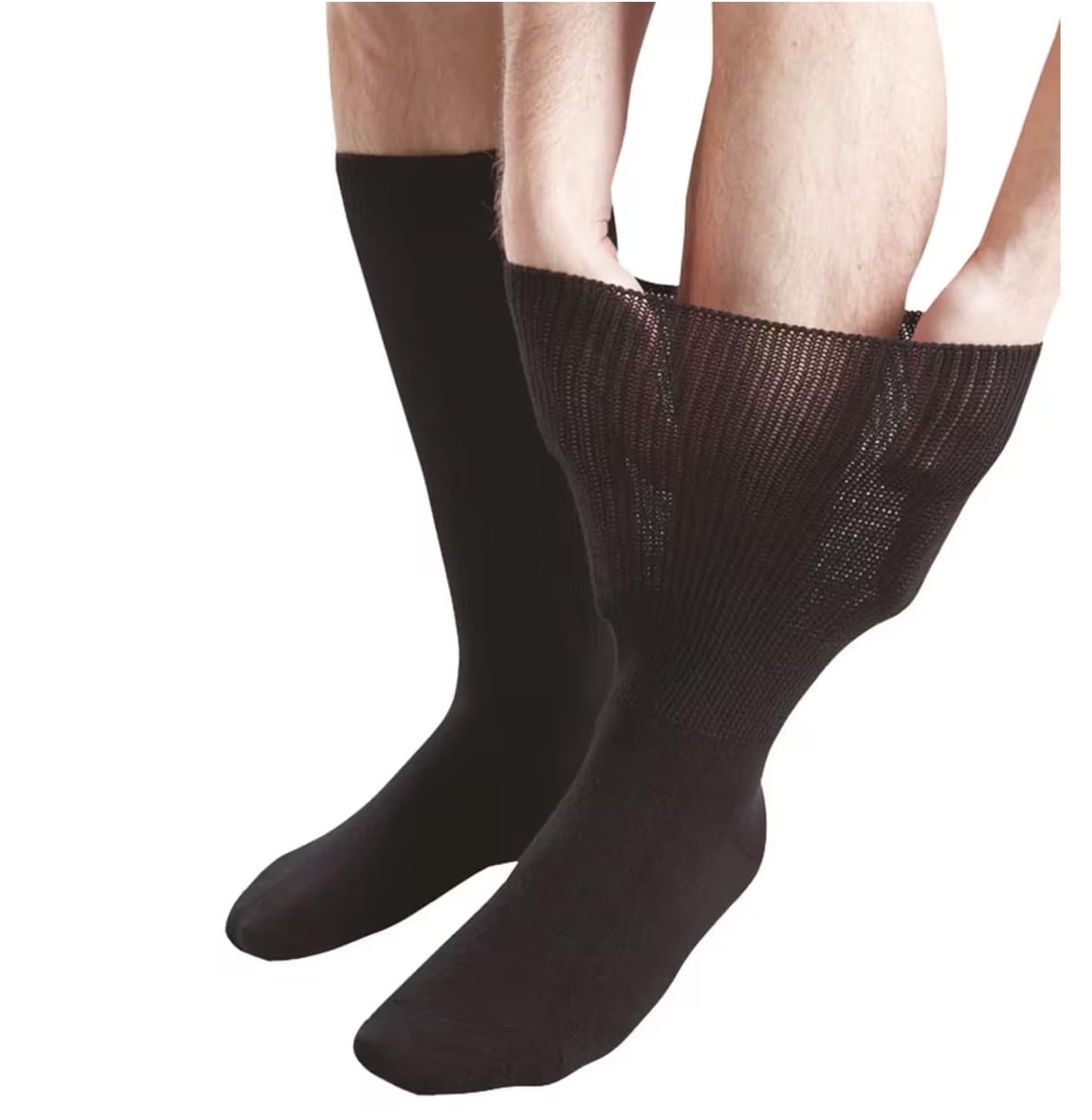 Onlybee Men's Dark Mix 6 Pairs Of Extra Wide Non-Binding Diabetic Diabetes Socks Seamless Toes Swollen Legs Feet Uk 6 To 11