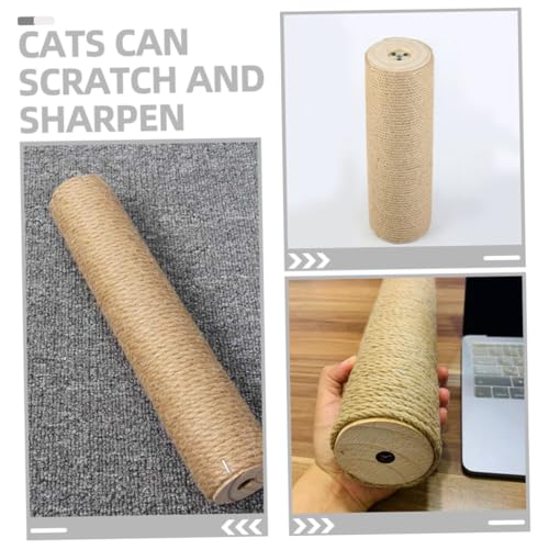 Rascador para gatos de madera y yute 30x9x9 cm miniatura 3
