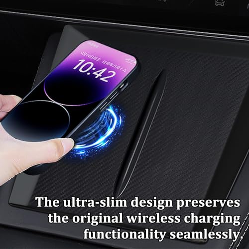Tapis en silicone pour chargeur console centrale Tesla Highland Model 3 - 4